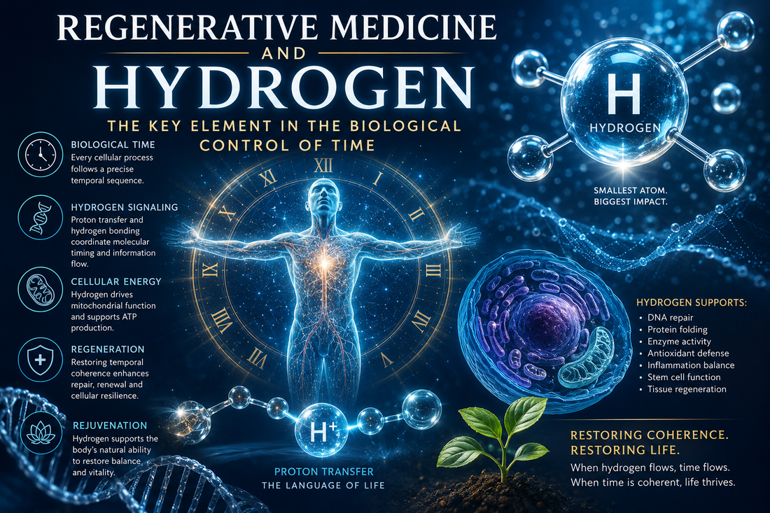 Regenerative Medicine and Hydrogen: The Hidden Controller of Biological Time