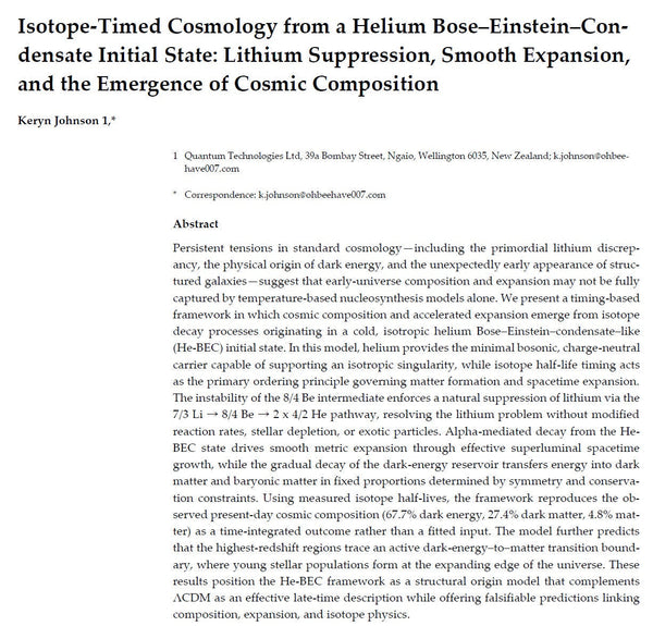 He-BEC Isotropic Singularity | A Coherent Origin of the Universe